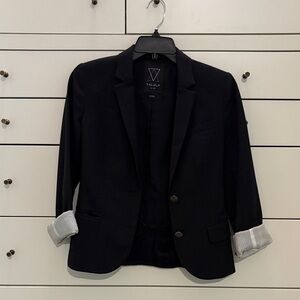 Aritzia Talula Black Blazer with Rolled Sleeves